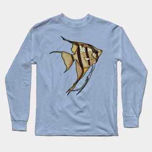 Angelfish cartoon illustration Long Sleeve T-Shirt